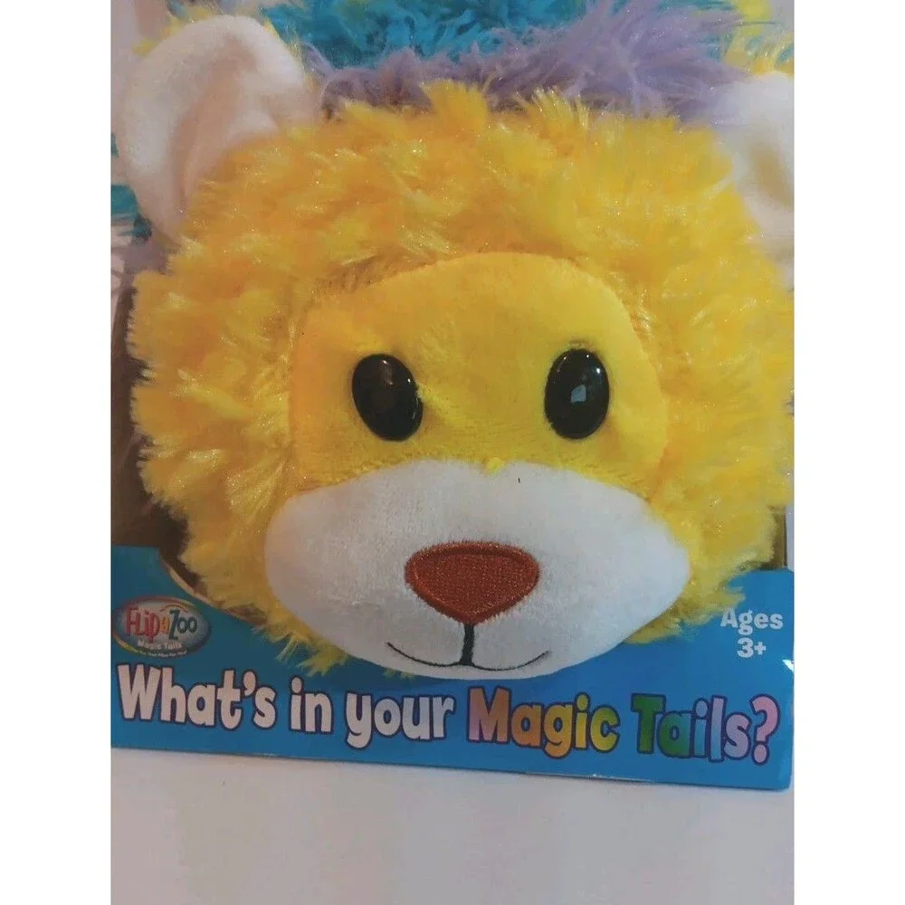 FlipaZoo Magic Tails 2-in-1 Animal Plush Lion Unicorn, Flippable Dolls